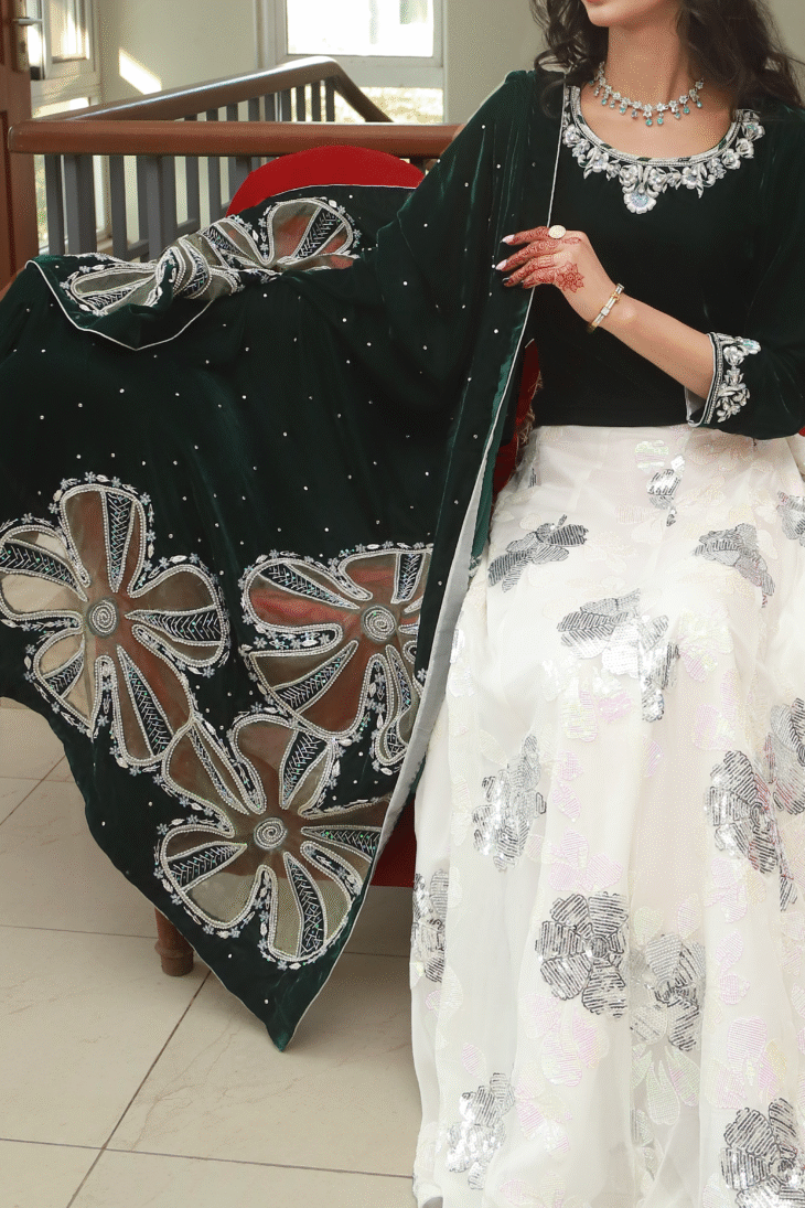 3-Piece Regal Velvet & Chiffon - Image 3
