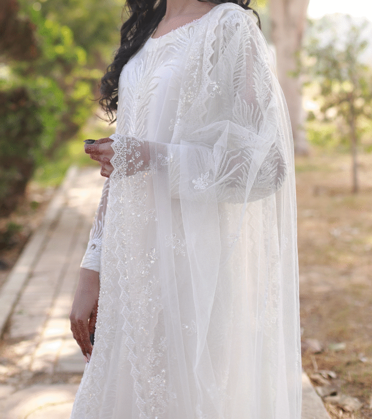 3-Piece Moonlight Mist – Premium Raw Silk & Embellished Net - Image 2