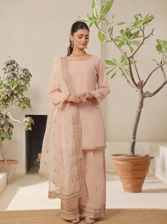 Pink Majesty | 3-Piece Stitched Outfit Full Sleeves